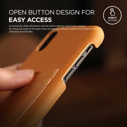 ELAGO Genuine Leather Case Brown iPhone X