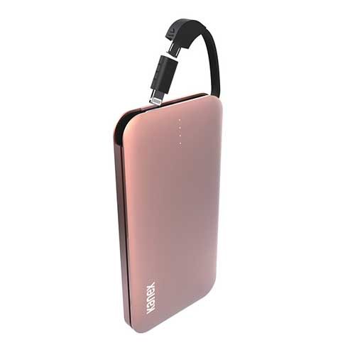 KANEX GoPower Plus 8,000 mAh Micro USB Battery with Lightning Adapter Rose Gold